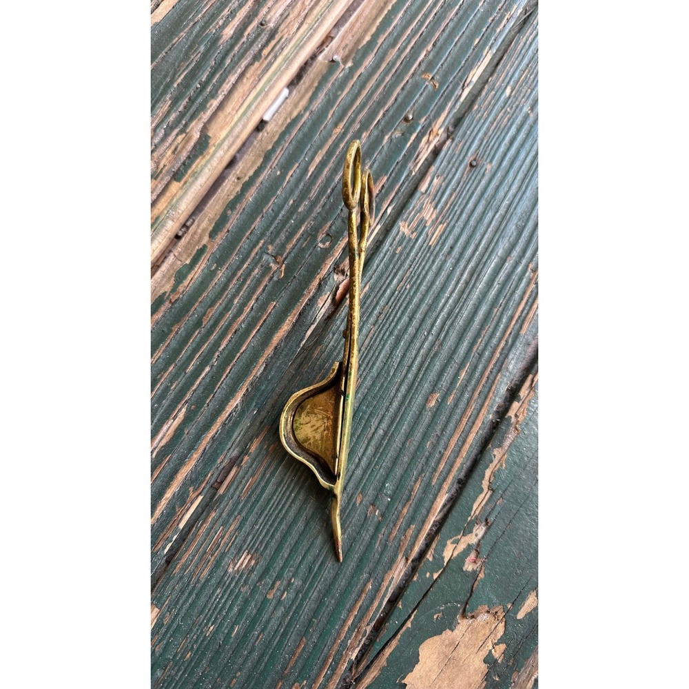 Vintage Brass Wick Trimmer Scissor Snuffer Antique Style Candle Tool 6 Inch